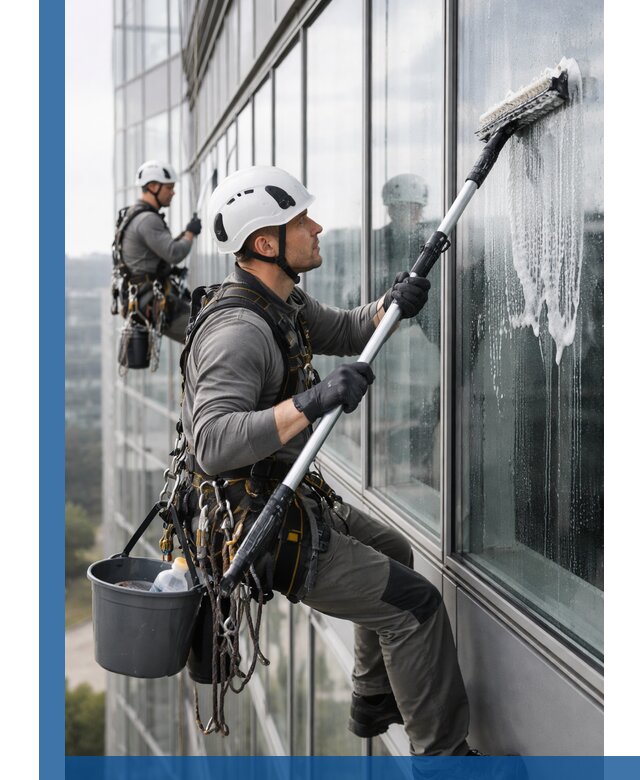 Высотная мойка сплошного остекления с выездом в Братске