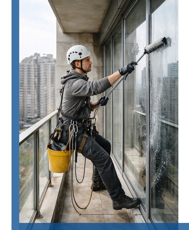 Профессиональная мойка балконного остекления в Братске