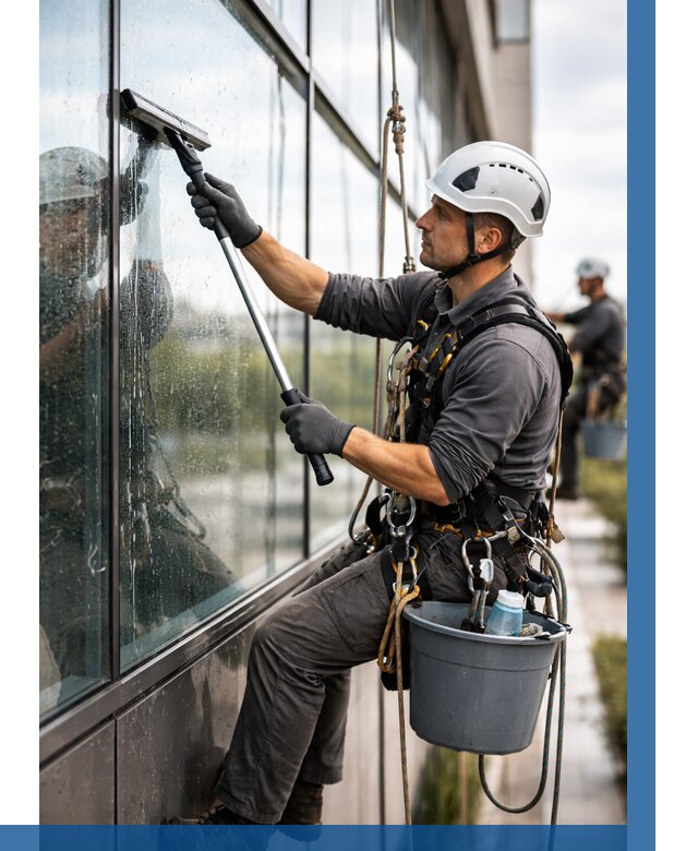 Мойка стеклянных фасадов в Братске от 204 р. | ВЫСОТНИК-Брт