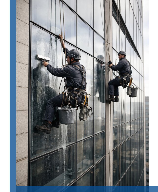 Профессиональная мойка стеклянных фасадов зданий в Братске