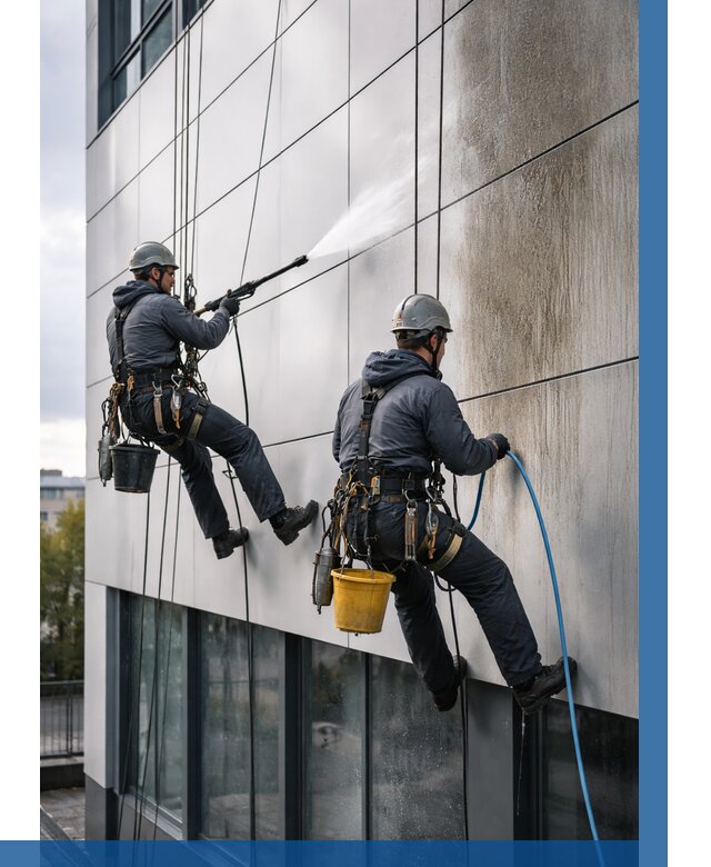 Мойка фасада из композита в Братске по цене от 306 р. | ВЫСОТНИК-Брт