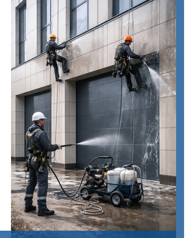 Послестроительная мойка фасада в Братске от 306 р. | ВЫСОТНИК-Брт