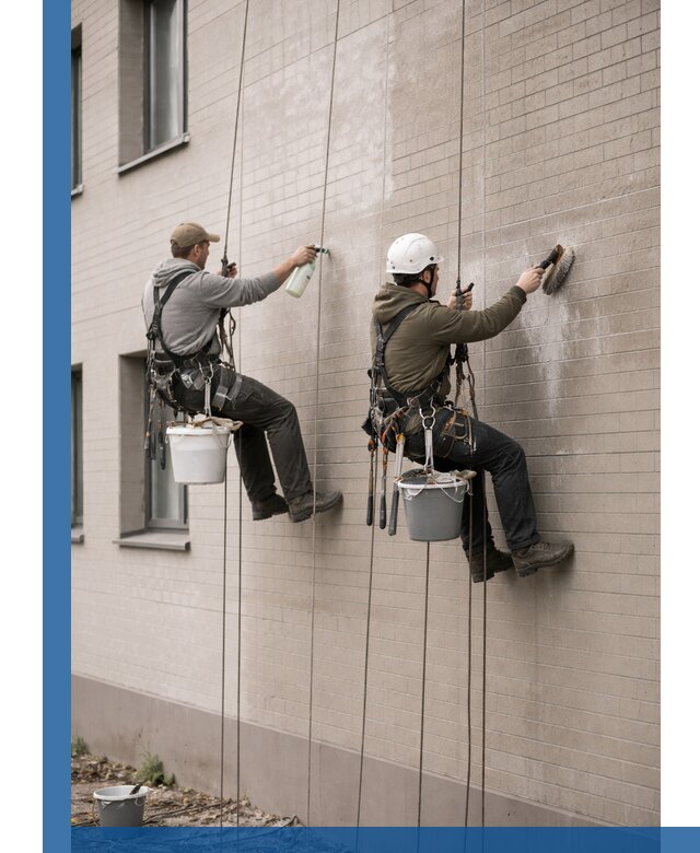 Удаление высолов с фасада зданий в Братске без повреждений и следов
