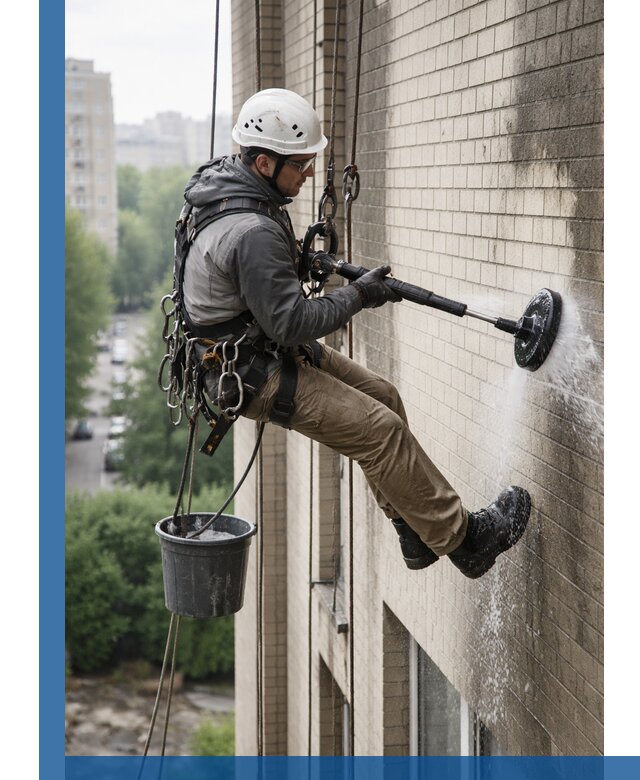 Очистка фасада от копоти в Братске профессионально и безопасно