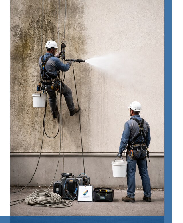 Очистка фасада от плесени в Братске от 306 р. | ВЫСОТНИК-Брт