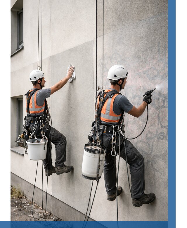 Антиграффити покрытие фасада в Братске от 612 р. | ВЫСОТНИК-Брт