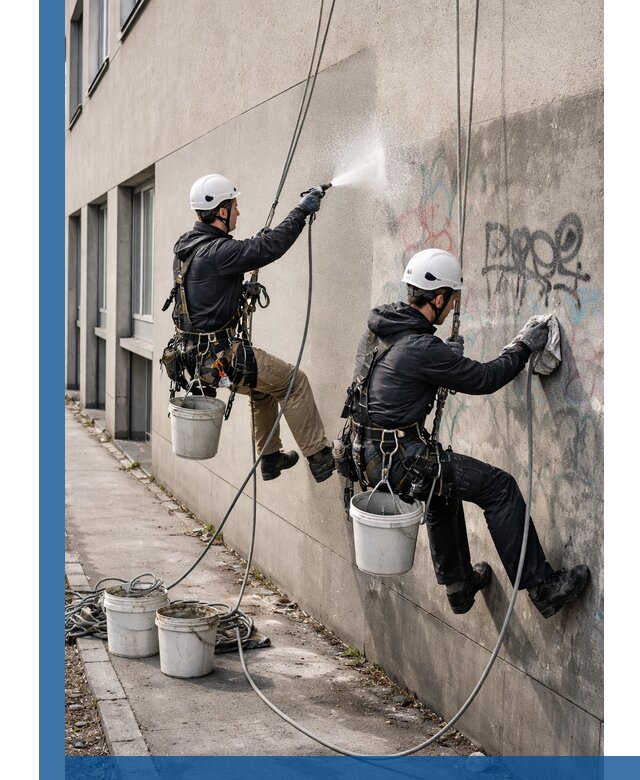 Антиграффити покрытие фасада с защитой от надписей в Братске