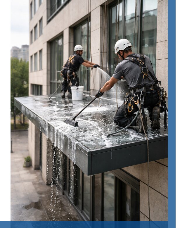 Мойка козырьков и навесов в Братске от 3571 р. | ВЫСОТНИК-Брт