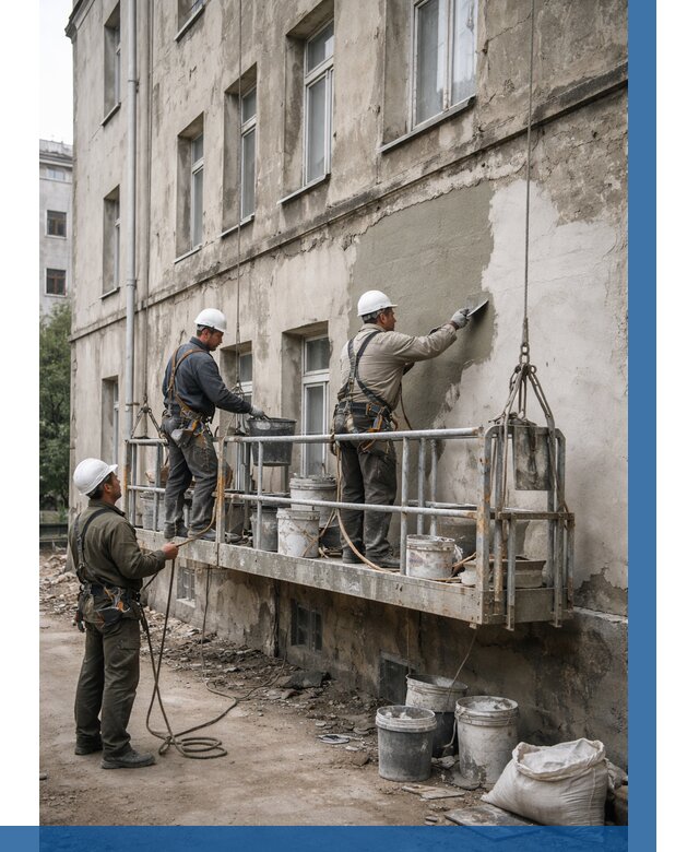 Капитальный ремонт фасада в Братске от 4286 р. | ВЫСОТНИК-Брт