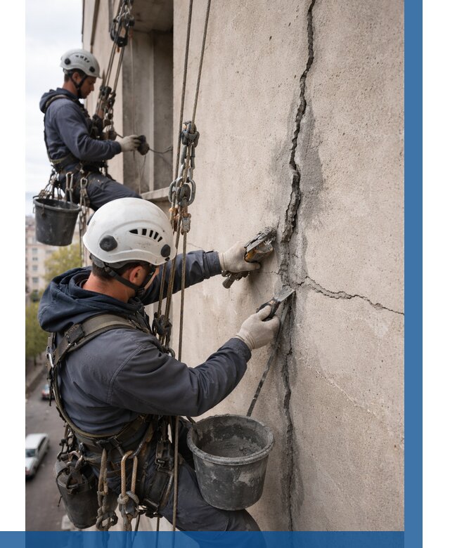 Заделка трещин на фасаде в Братске от 918 р. | ВЫСОТНИК-Брт