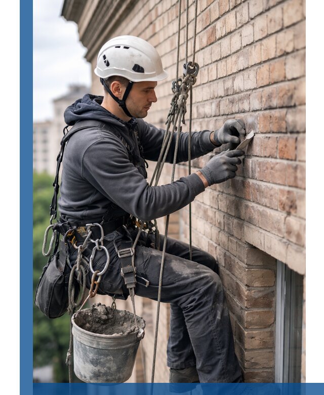 Качественный ремонт кирпичной кладки фасада в Братске с гарантией