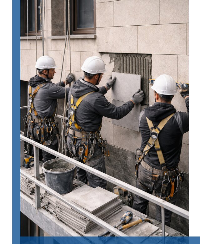 Ремонт облицовки фасада плиткой в Братске с гарантией