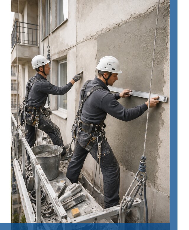 Штукатурка фасада на высоте в Братске от 918 р. | ВЫСОТНИК-Брт