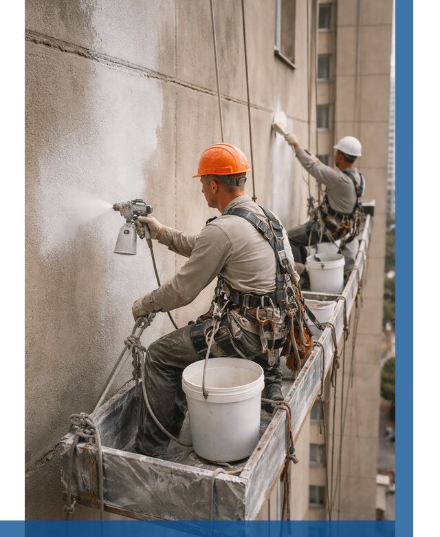 Грунтовка фасада на высоте в Братске от 122 р. | ВЫСОТНИК-Брт