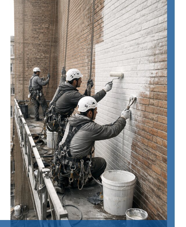 Покраска кирпичного фасада в Братске от 357 р. | ВЫСОТНИК-Брт