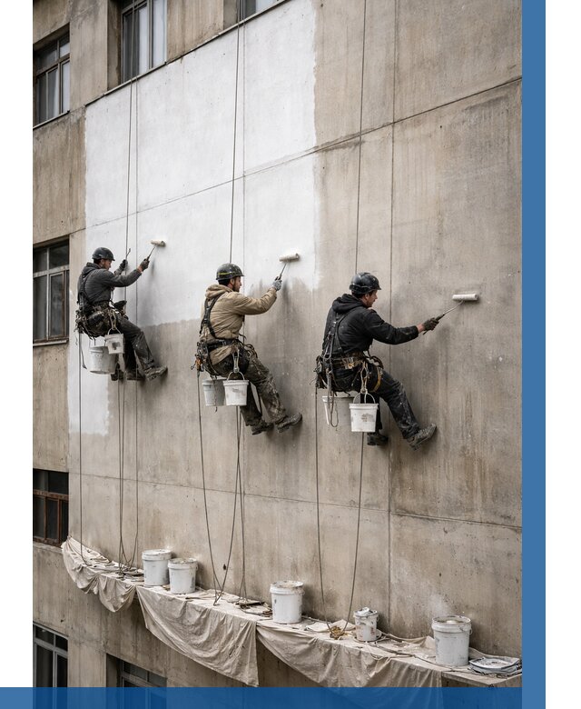 Покраска бетонного фасада в Братске от 357 р за м2 | ВЫСОТНИК-Брт