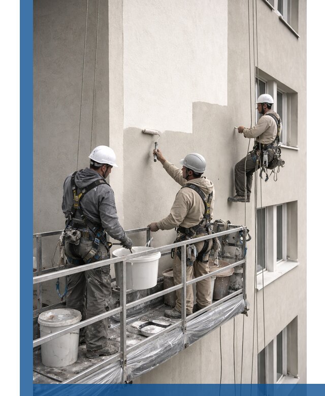 Покраска оштукатуренного фасада в Братске под ключ с гарантией