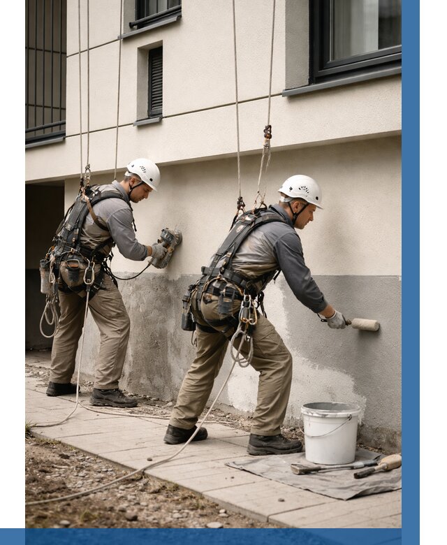 Окраска цоколя здания в Братске от 459 р. под ключ | ВЫСОТНИК-Брт