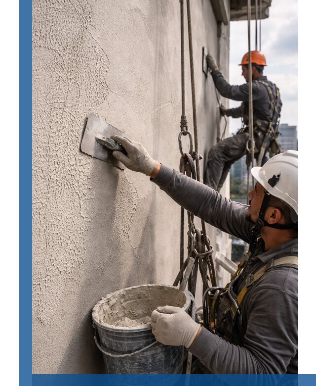 Декоративная штукатурка фасада с утеплением и защитой в Братске