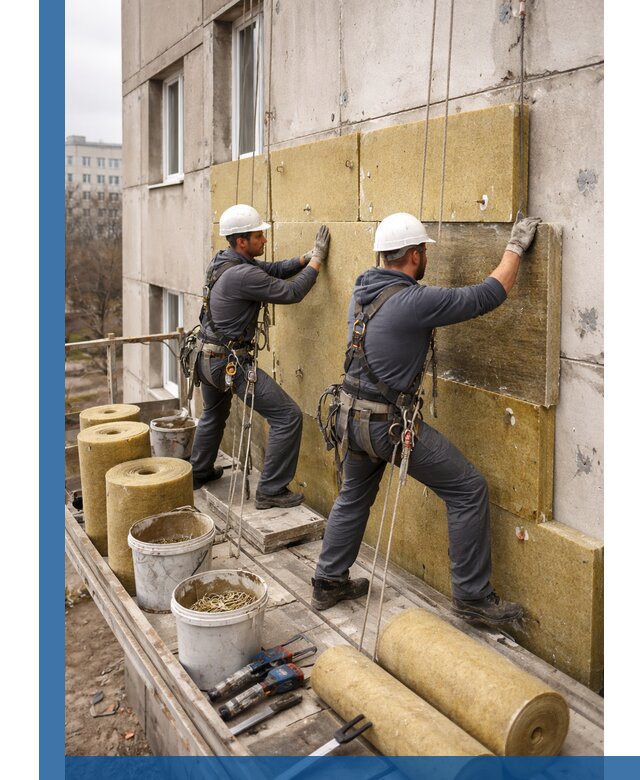 Утепление фасада минватой в Братске под ключ с гарантией