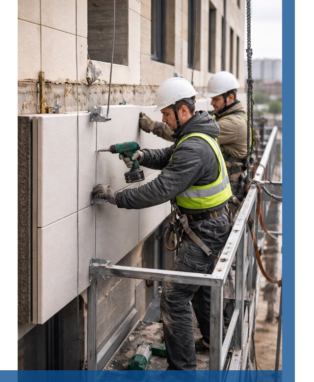 Монтаж фасадных термопанелей в Братске от 1531 р. | ВЫСОТНИК-Брт