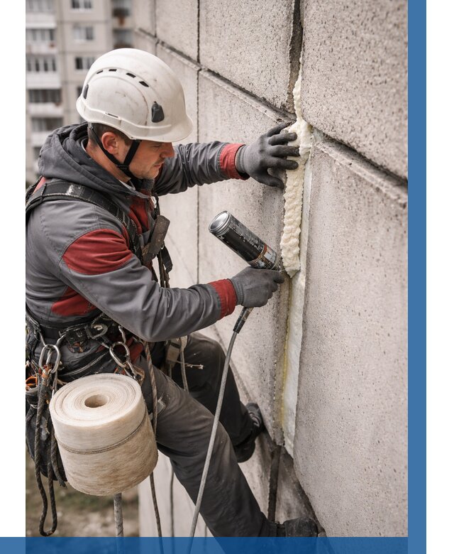 Утепление межпанельных швов в Братске от 714 р. | ВЫСОТНИК-Брт