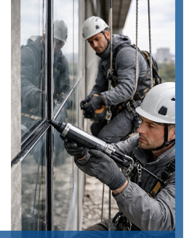 Герметизация витражных швов в Братске от 663 р. | ВЫСОТНИК-Брт