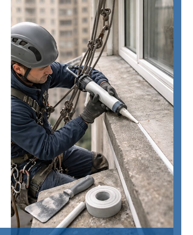 Герметизация балконного козырька в Братске от 4592 р. | ВЫСОТНИК-Брт