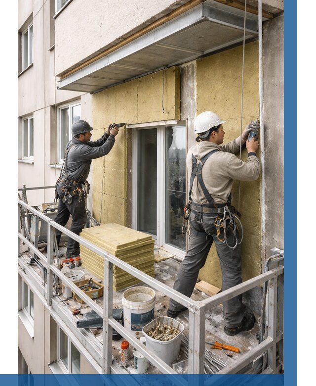 Утепление балкона снаружи в Братске от 1633 р. под ключ ВЫСОТНИК-Брт