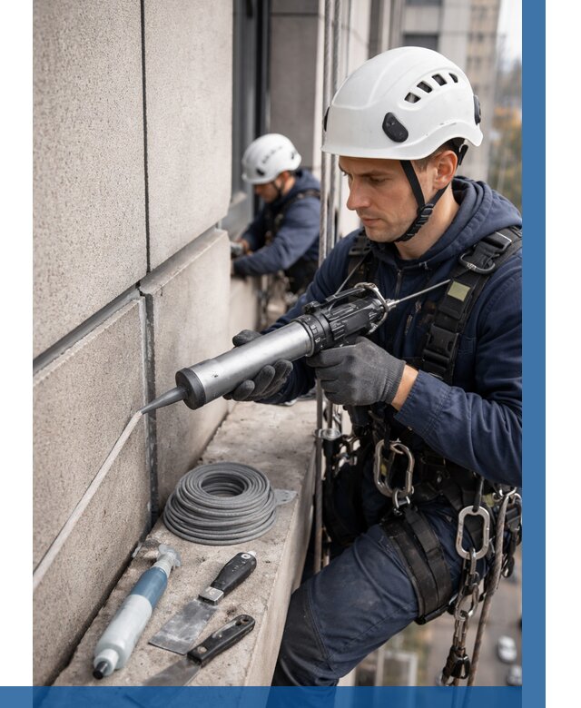 Герметизация деформационных швов фасада в Братске от 714 | ВЫСОТНИК-Брт