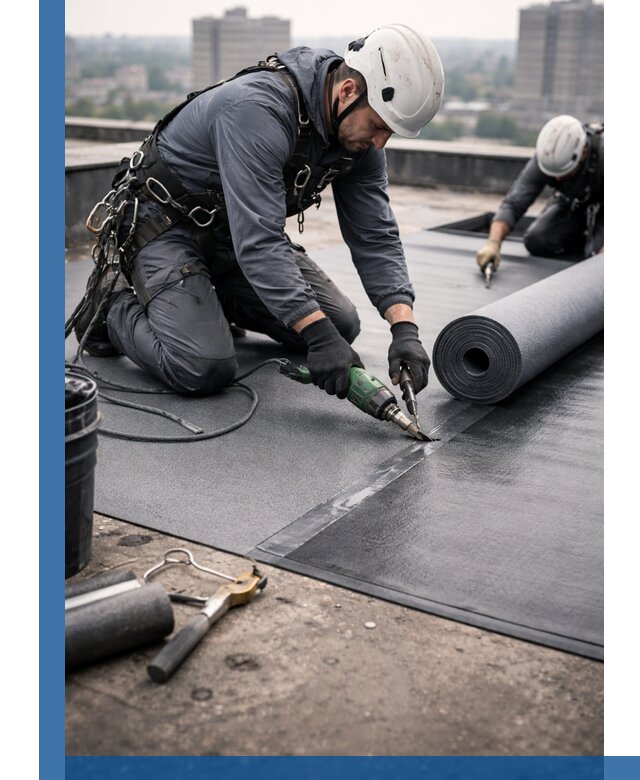 Ремонт мягкой кровли в Братске с выездом промальпинистов