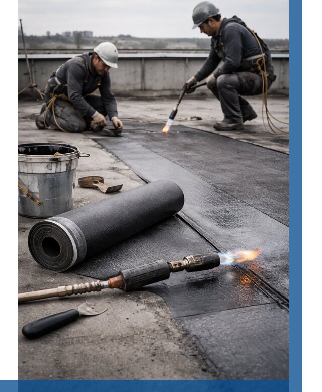 Ремонт рулонной кровли в Братске от 663 р. | ВЫСОТНИК-Брт