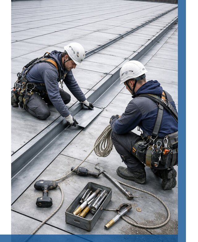 Ремонт фальцевой кровли в Братске от 714 р. | ВЫСОТНИК-Брт