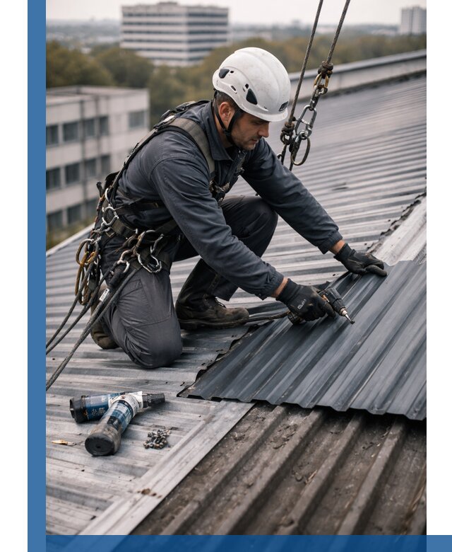 Ремонт профнастила на кровле в Братске, работы под ключ