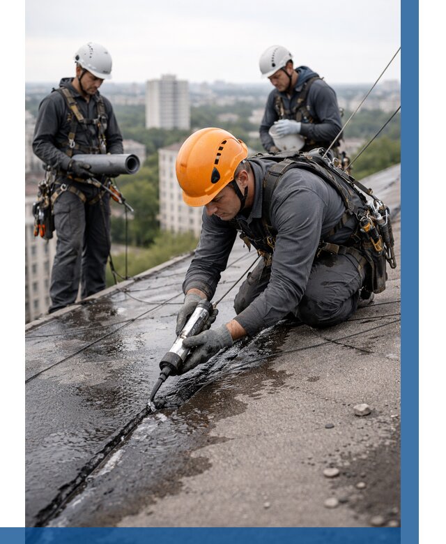 Устранение протечек кровли в Братске от 12245 р. | ВЫСОТНИК-Брт