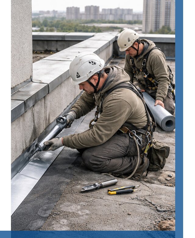 Ремонт кровельных примыканий в Братске от 1224 р. | ВЫСОТНИК-Брт