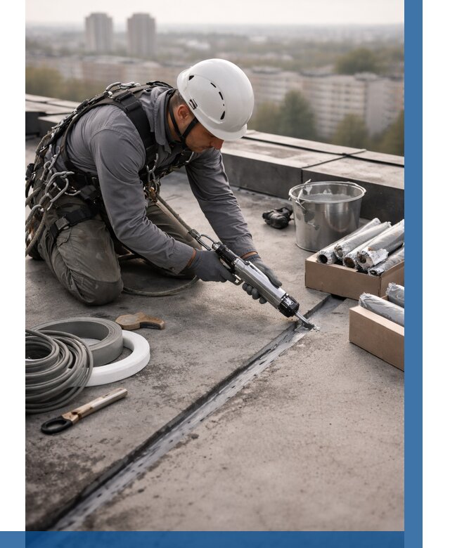 Герметизация швов кровли в Братске от 459 р./м2 | ВЫСОТНИК-Брт