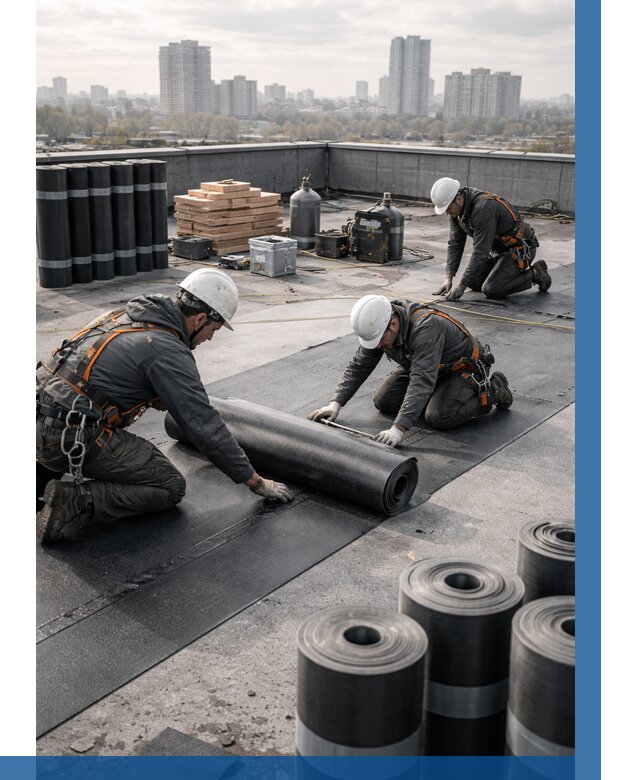 Монтаж мягкой кровли под ключ в Братске от 459 р. | ВЫСОТНИК-Брт