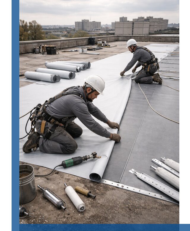 Монтаж мембранной кровли в Братске для промышленных зданий