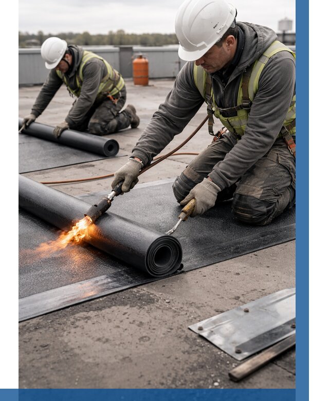 Монтаж наплавляемой кровли в Братске от 867 р. — ВЫСОТНИК-Брт