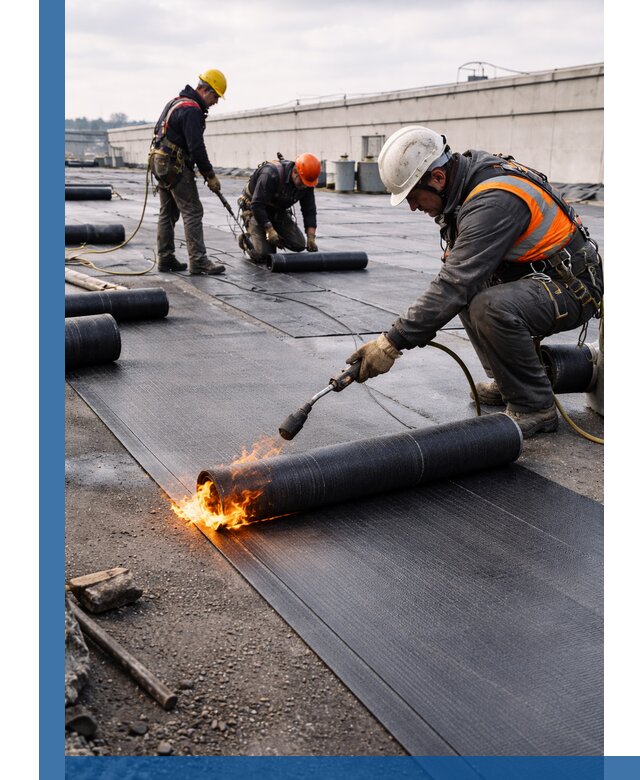 Монтаж наплавляемой кровли в Братске профессионально