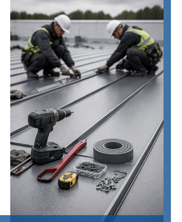 Монтаж фальцевой кровли в Братске от 1837 р. | ВЫСОТНИК-Брт