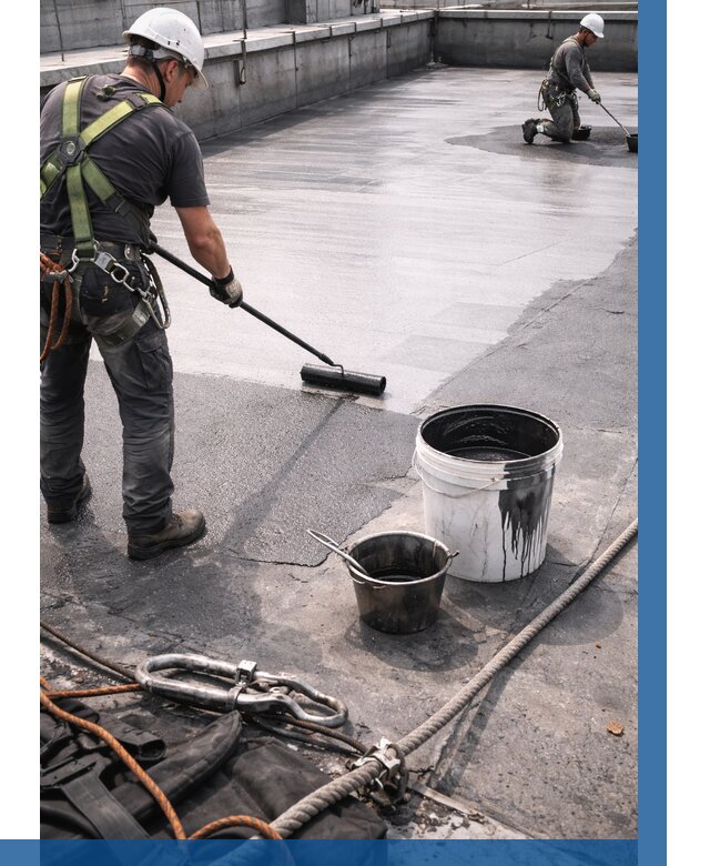 Гидроизоляция кровли жидкой резиной в Братске от 510 р. | ВЫСОТНИК-Брт