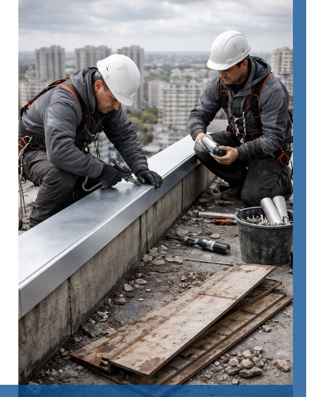 Замена парапетных крышек под ключ в Братске от 1224 р. | ВЫСОТНИК-Брт