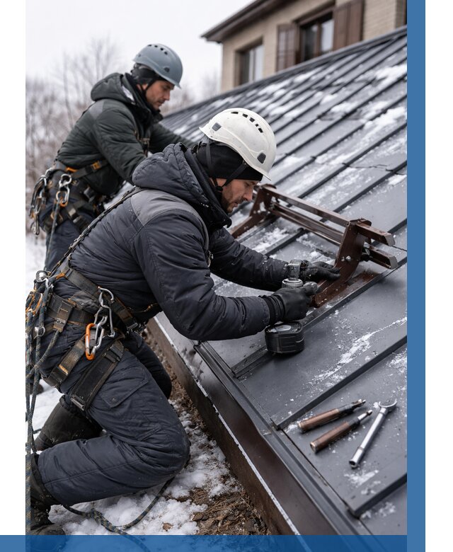 Монтаж снегозадержателей в Братске от 459 р. | ВЫСОТНИК-Брт