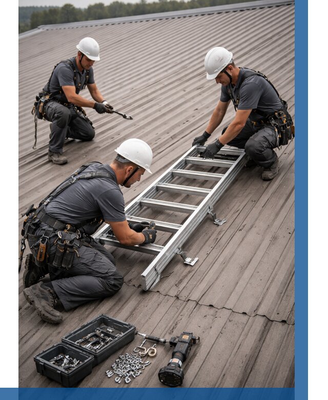 Монтаж кровельной лестницы в Братске от 4592 р. | ВЫСОТНИК-Брт