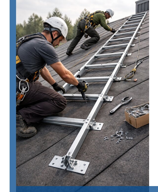 Профессиональный монтаж кровельной лестницы в Братске под ключ