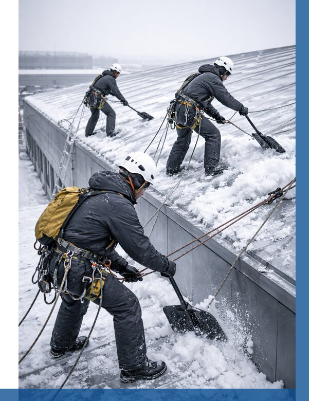 Очистка навесов от снега в Братске от 4592 р. | ВЫСОТНИК-Брт