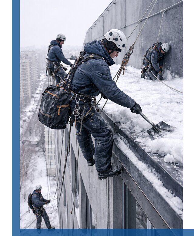 Абонентское обслуживание кровли зимой в Братске регулярный уход