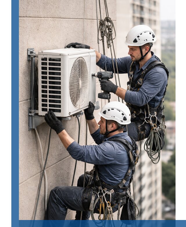 Монтаж внешнего блока кондиционера в Братске установка и крепление